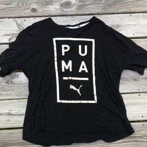 Puma Black and Gold T shirt
